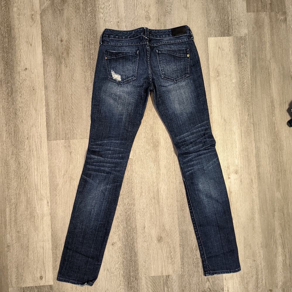 Express Distressed Skinny Jeans 4Long - Picture 3 of 3